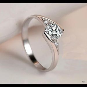 3 FOR $45 .75CT Lab Created 925 Ring W/Cert